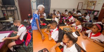 Reinicio del curso escolar en una escuela de La Habana, el lunes 5 de septiembre de 2022. Foto: Otmaro Rodríguez.