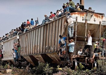 Migrantes centroamericanos hacia la frontera sur de EEUU. Foto: El Economista.