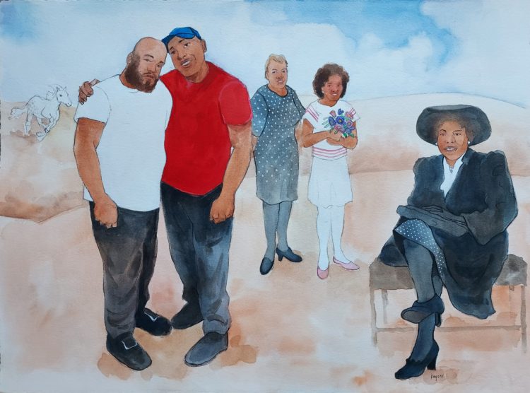 "Retrato de la Familia Hassan", de Warren Keyser, integra una exposición de retratos en honor a las víctimas de armas de fuego. Foto: cortesía Souls Shot Portrait Pictures/Efe.