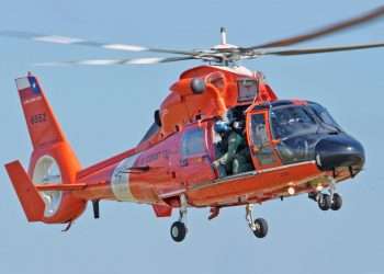 Helicóptero de la Guardia Costera en acción en el Caribe. | Archivo