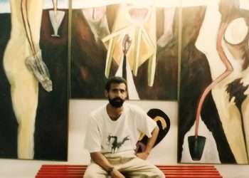 Pablo Quert en Galería Habana, 1992. Foto: cortesía del artista.
