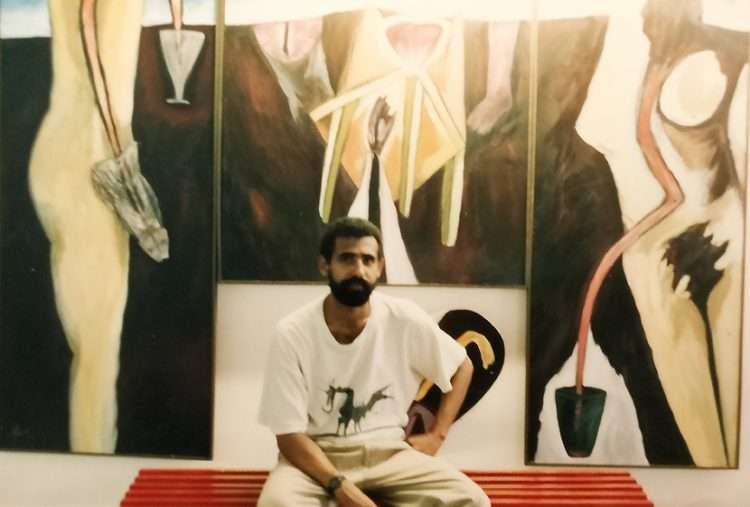 Pablo Quert en Galería Habana, 1992. Foto: cortesía del artista.