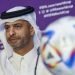 El CEO del Mundial de Fútbol Catar 2022, Nasser Al Khater, durante una rueda de prensa en la ciudad de Doha, a un mes de la celebración del evento. Foto: Noushad Thekkayil / EFE.