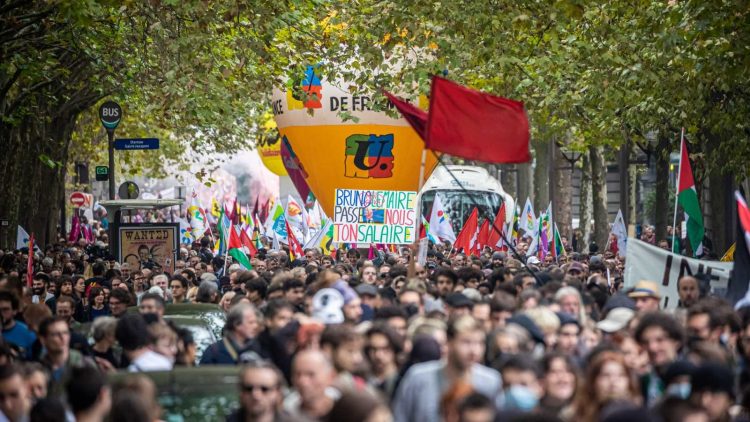 Huelgas en Francia por mejoras salariales. Foto: TVE.