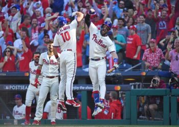 Los Phillies sacaron las garras y eliminaron a los Braves, campeones de MLB en el 2021. Foto: Eric Hartline/USA Today.
