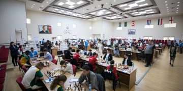 Desarrollo de la Olimpiada Mundial sub-16 de ajedrez en Nakhshivan, Azerbaiyán. Foto: @FIDE_chess / Twitter.