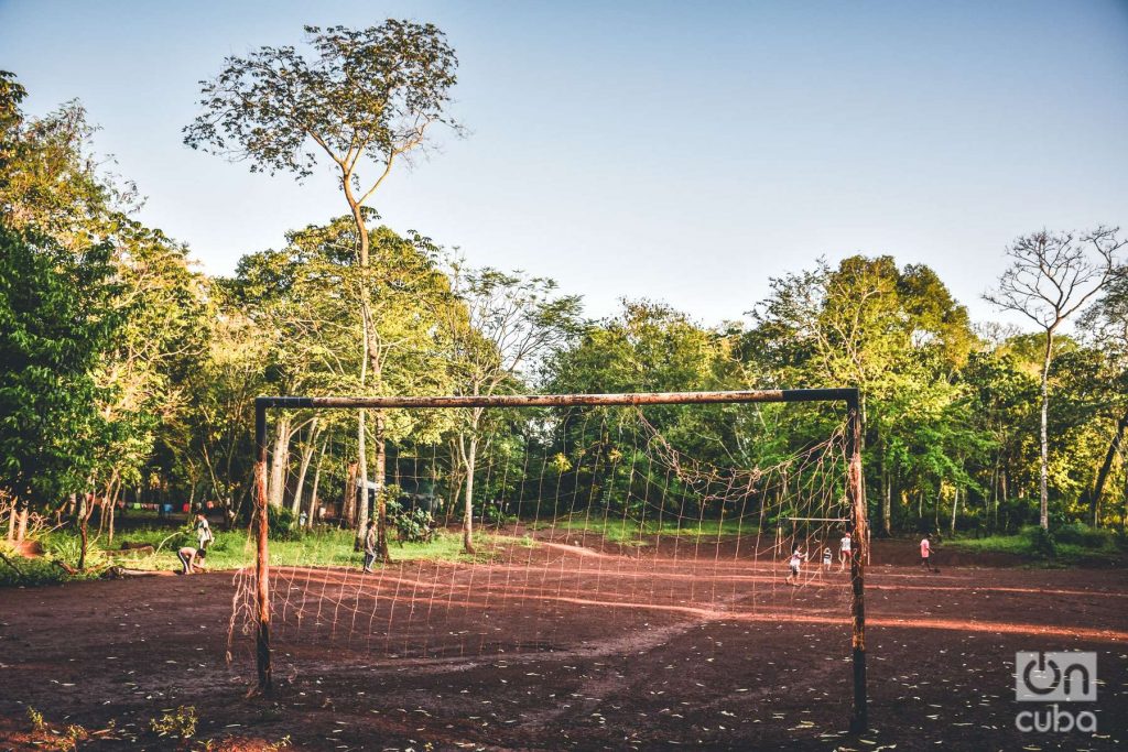 Soccer field in the jungle of Misiones, Argentina.