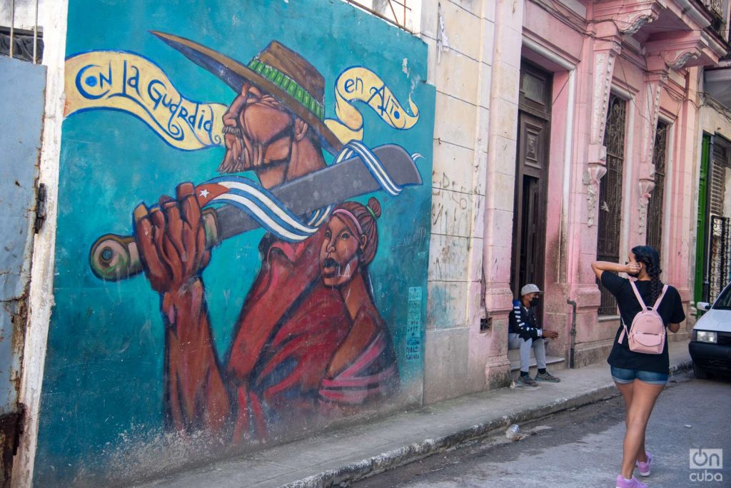 Pintada en La Habana Vieja, streetart, Cuba 2022 Foto: Kaloian.