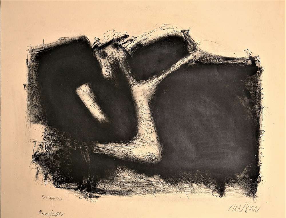  Nelson Domínguez. Sin título, 1982. Litografía, 44 x 56 cm.
