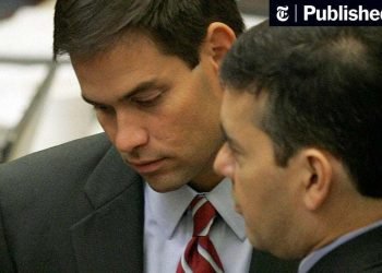Marco Rubio (izquierda) y David Rivera, cuando servían en la legislatura estatal de Florida. | Foto: NYTimes (Archivo)