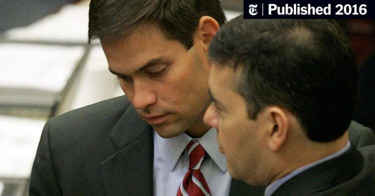 Marco Rubio (izquierda) y David Rivera, cuando servían en la legislatura estatal de Florida. | Foto: NYTimes (Archivo)