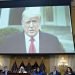 El expresidente de los Estados Unidos, Donald Trump, aparece en una pantalla durante una audiencia del Comité Selecto para Investigar el asalto del 6 de enero al Capitolio de los Estados Unidos en Washington, D.C. Foto: AP.