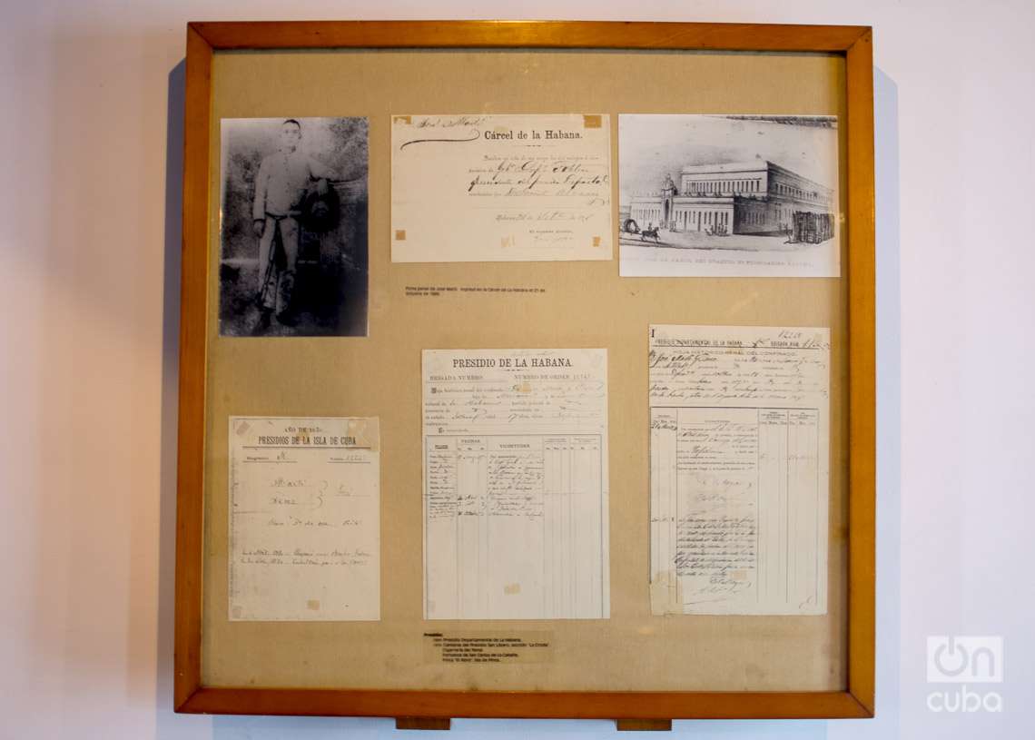 Fotos y documentos de Martí durante su presidio en La Habana. Foto: Otmaro Rodríguez.