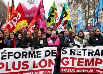 Una manifestación en París contra la reforma de las pensiones. Foto: RTVE.