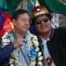Luis Arce, actual presidente de Bolivia, junto al ahora expresidente de ese país, y su rival por el liderazgo del MAS, Evo Morales. Foto: EFE / Archivo.