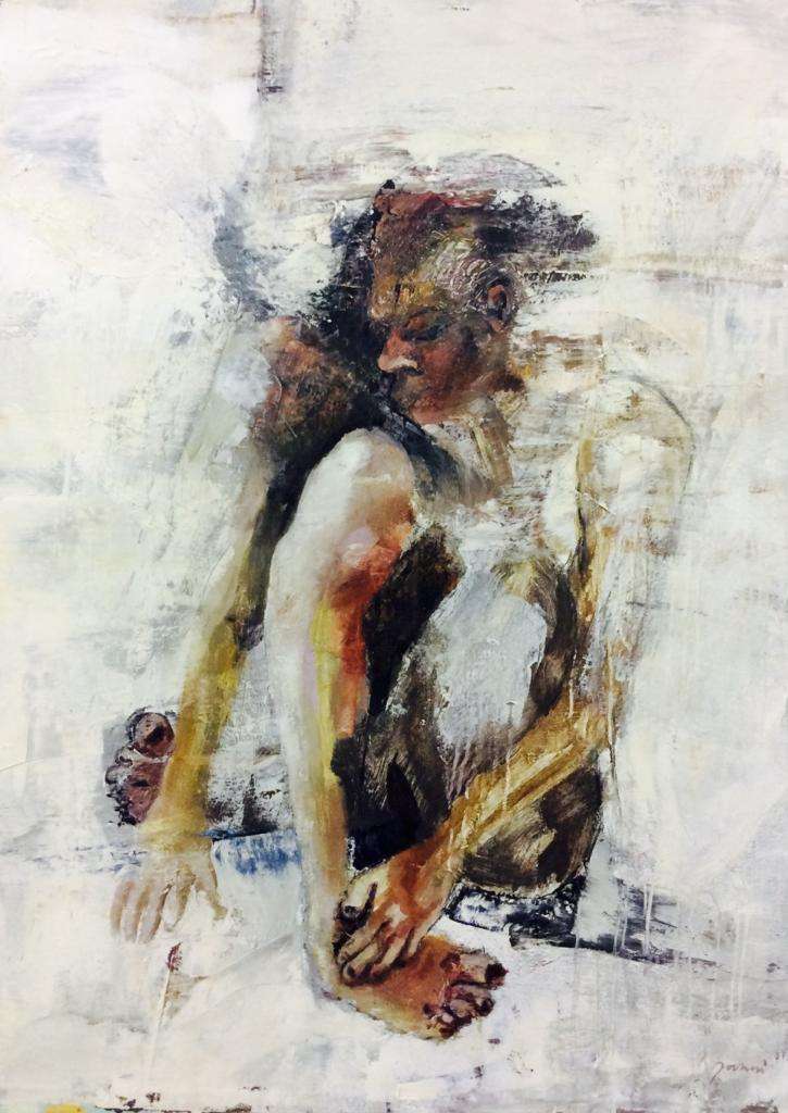 Dancer, 2019. Óleo sobre lienzo, 48” x 36”.
