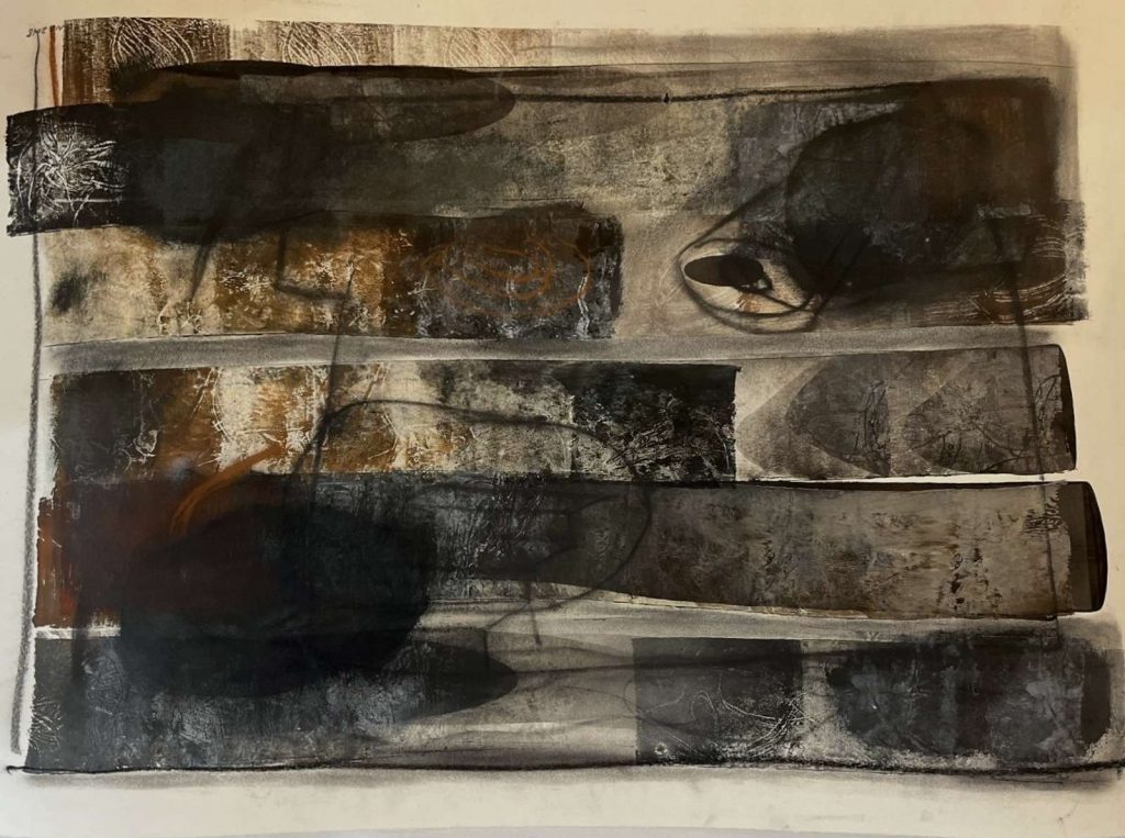  Rigoberto Mena. St, 2015; mixta sobre cartulina, 50 x 70 cm.
