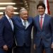 Los tres líderes de Norteamérica reunidos en Ciudad México.  Foto: Pool a través de AP.