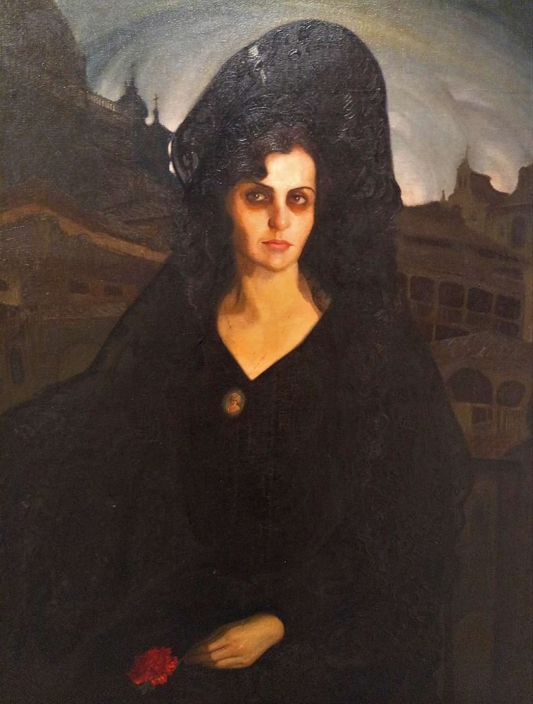 Retrato de Eulalia Solino (1927). Apréciese su maestría en la pintura clásica. Foto: Angel Marqués Dolz.