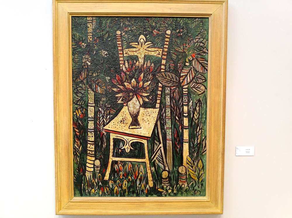 "La silla" (1943), óleo sobre papel kraft. Foto: Angel Marqués Dolz.