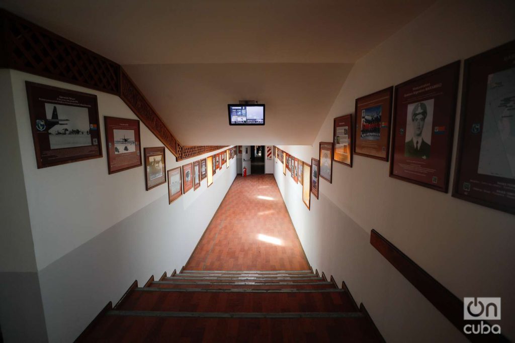 Uno de los pasillos interiores de la base Marambio.

