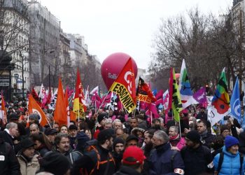 Una protesta en una calle parisina. Foto: EFE.