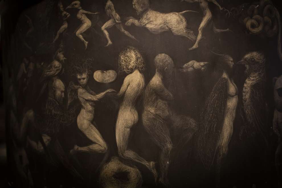 Obra de Fabelo en "Mundos. Goya y Fabelo". Foto: Enrique Cidoncha.