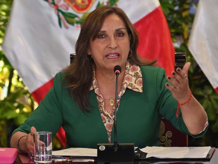 La presidenta peruana Dina Boluarte. Foto: SER.