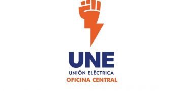 Logo de la Unión Eléctrica de Cuba (UNE).