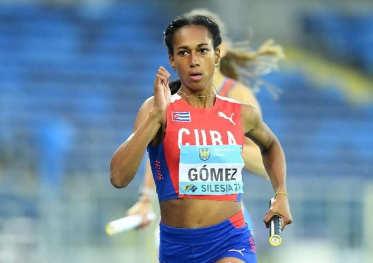 La corredora cubana Roxana Gómez. Foto: World Athletics / Twitter / Archivo.