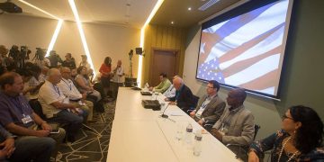 Apertura de la IV Conferencia Agrícola entre Cuba y Estados Unidos, en el Hotel Grand Aston La Habana, el 4 de abril de 2023. Foto: Otmaro Rodríguez.