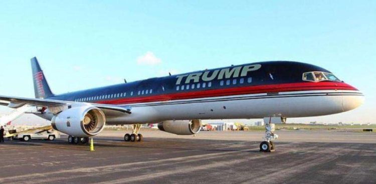 El avión privado de Trump. Foto: CNN.