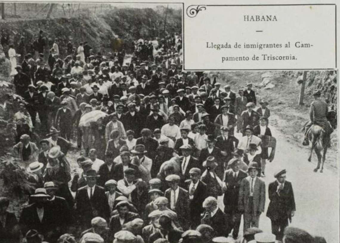 Inmigrantes llegando a Cuba