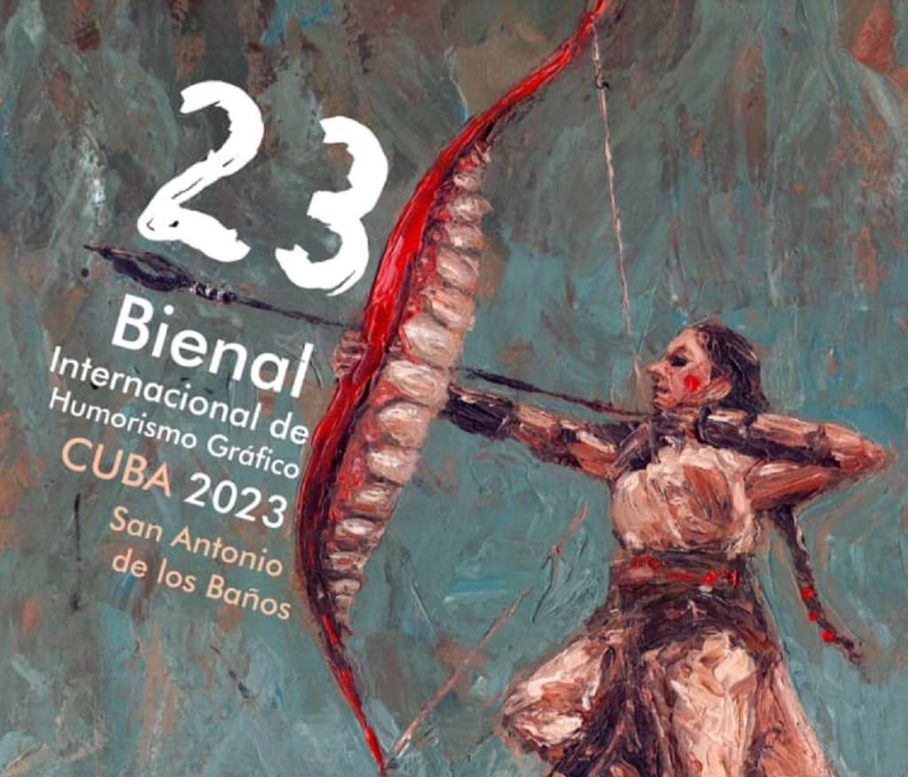 Fragmento del cartel promocional de la XXIII Bienal Internacional de Humorismo Gráfico de Cuba. Imagen: lapapeleta.cu