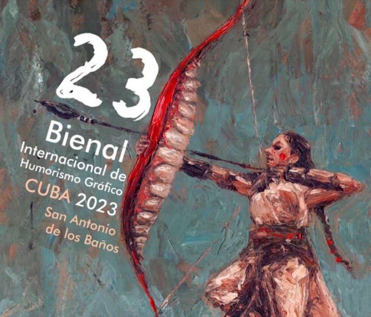 Fragmento del cartel promocional de la XXIII Bienal Internacional de Humorismo Gráfico de Cuba. Imagen: lapapeleta.cu