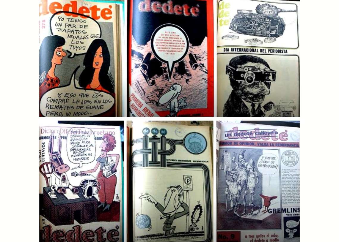 Algunas de las portadas de DDT. Cada una a cargo de los distintos caricaturistas. 