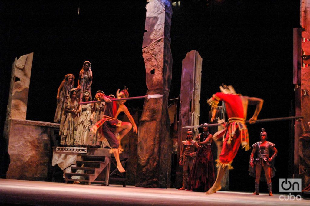 Los siete contra Tebas por la compañía Mefisto teatro, el 20 de octubre de 2007. Foto: Kaloian.