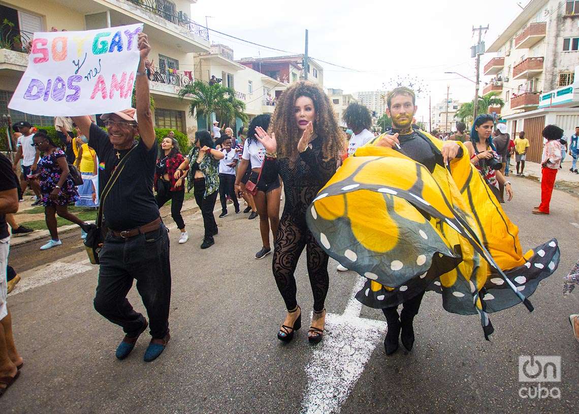 Conga Cubana contra la Homofobia y la Transfobia, realizada en La Habana el sábado 13 de mayo de 2023. Foto: Otmaro Rodríguez.