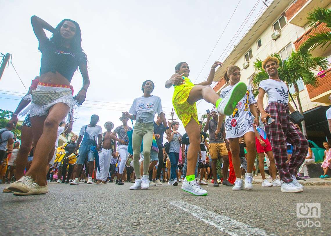 Conga Cubana contra la Homofobia y la Transfobia, realizada en La Habana el sábado 13 de mayo de 2023. Foto: Otmaro Rodríguez.