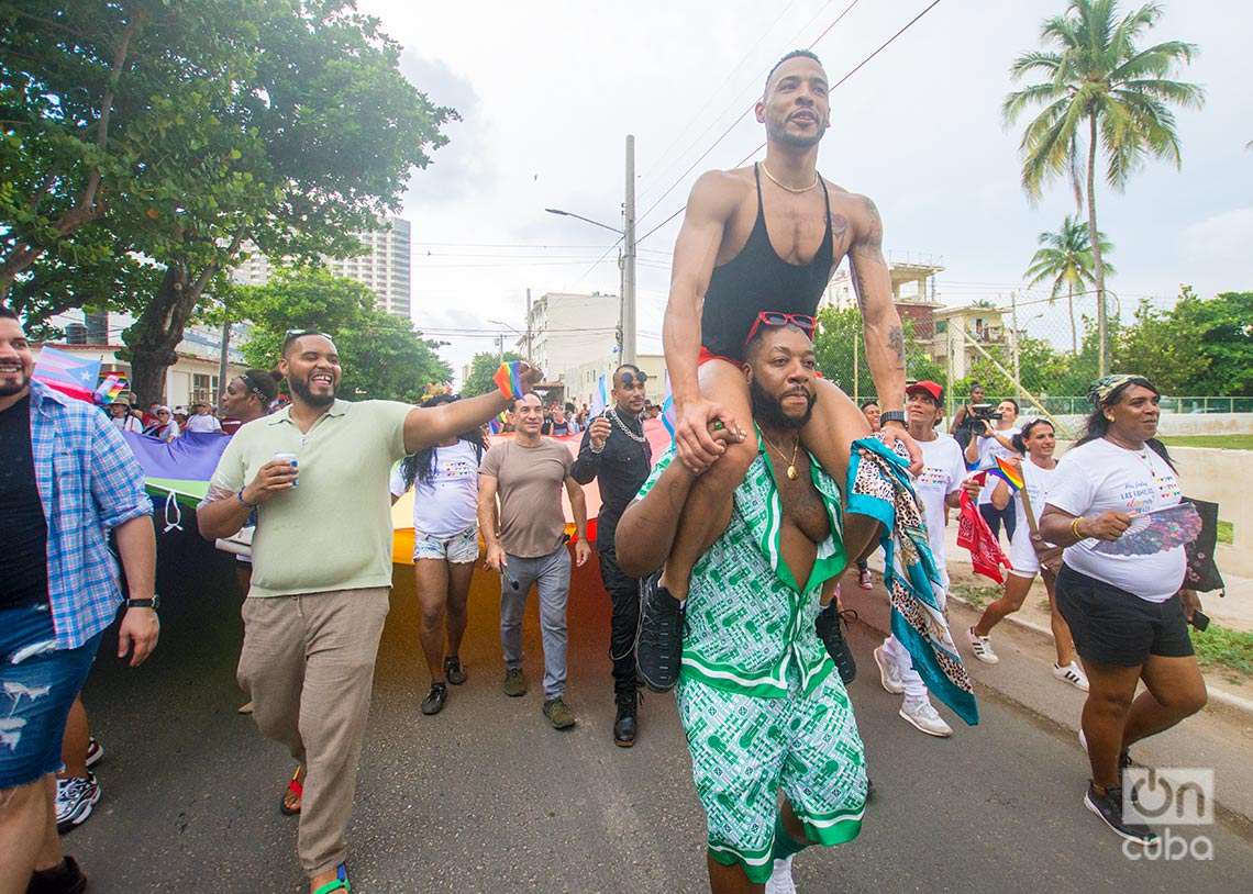 Conga Cubana contra la Homofobia y la Transfobia, realizada en La Habana el sábado 13 de mayo de 2023. Foto: Otmaro Rodríguez.