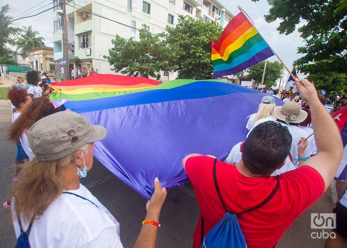 Conga Cubana contra la Homofobia y la Transfobia, realizada en La Habana el sábado 13 de mayo de 2023. Foto: Otmaro Rodríguez.