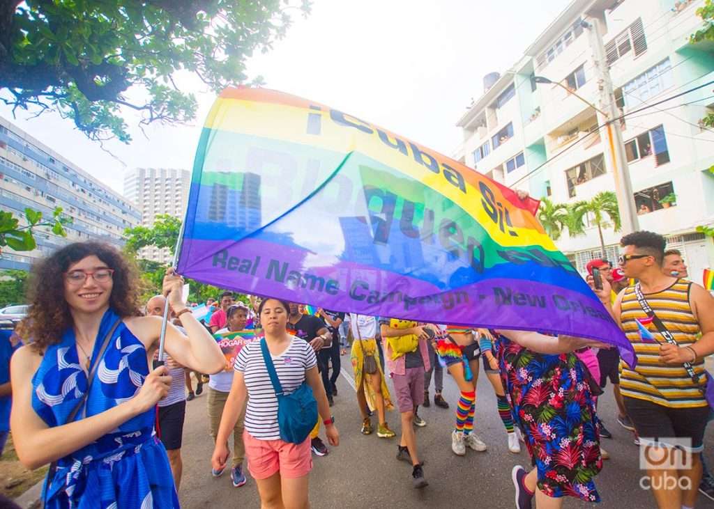 Marcha Cubana contra la Homofobia y la Transfobia, realizada en La Habana el sábado 13 de mayo de 2023. Foto: Otmaro Rodríguez.