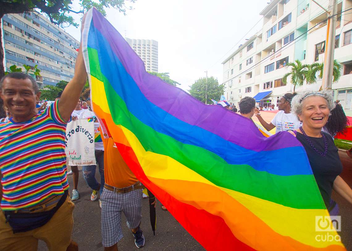 Conga Cubana contra la Homofobia y la Transfobia, realizada en La Habana el sábado 13 de mayo de 2023. Foto: Otmaro Rodríguez.