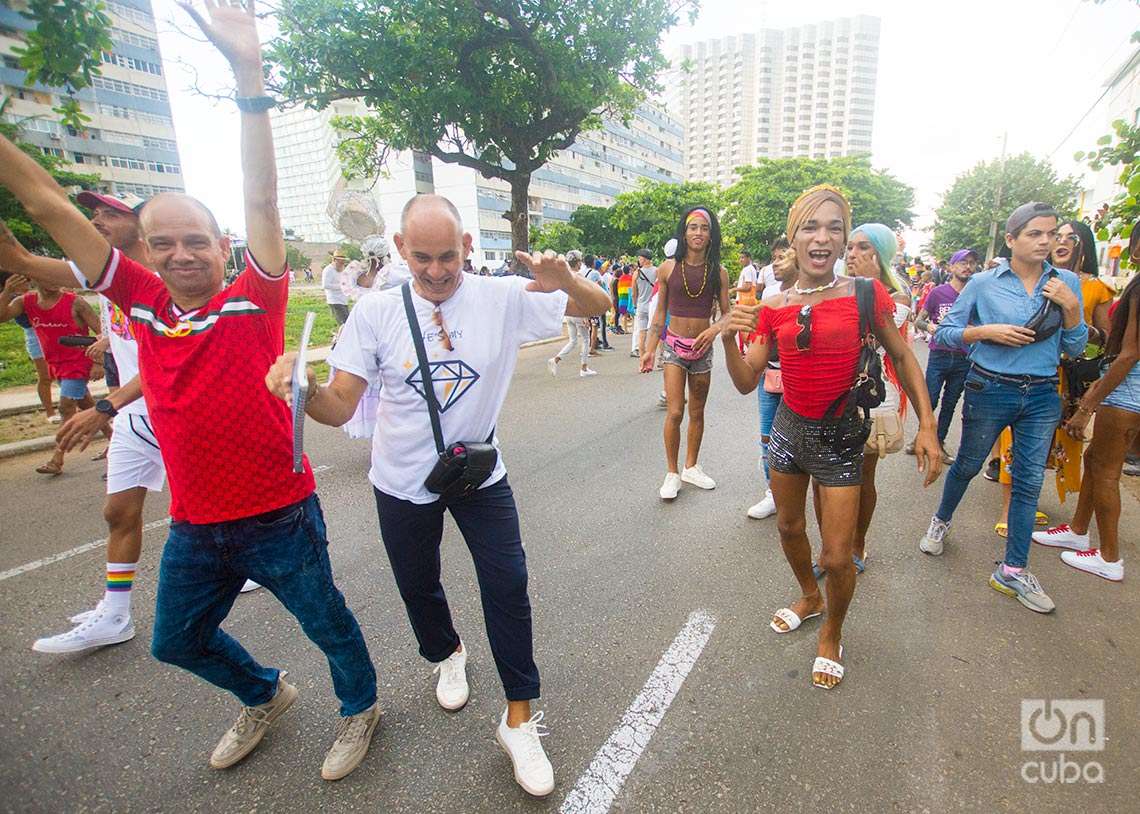 Conga Cubana contra la Homofobia y la Transfobia, realizada en La Habana el sábado 13 de mayo de 2023. Foto: Otmaro Rodríguez.