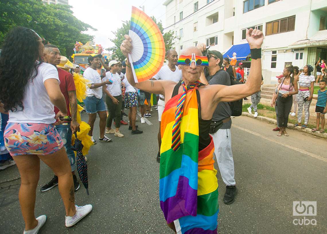 Conga Cubana contra la Homofobia y la Transfobia, realizada en La Habana el sábado 13 de mayo de 2023. Foto: Otmaro Rodríguez.