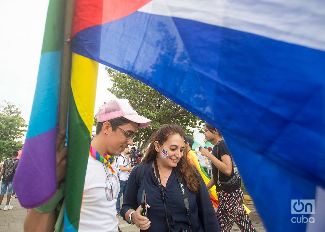 Conga Cubana contra la Homofobia y la Transfobia, realizada en La Habana el sábado 13 de mayo de 2023. Foto: Otmaro Rodríguez.