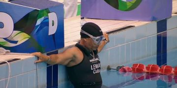 El apneísta cubano Lemay Gutiérrez, ganador de dos medallas de plata en el Campeonato Mundial de Kuwait 2023. Foto: Apnea Cuba / Facebook.