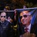 Simpatizantes del presidente turco, el islamista Recep Tayyip Erdogan, celebran los resultados preliminares de las elecciones presidenciales en Turquía, este domingo 14 de mayo de 2023. Foto: Tolga Bozoglu / EFE.