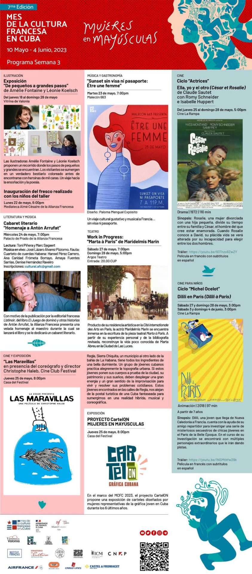 programa semanal mes de la cultura francesa en cuba