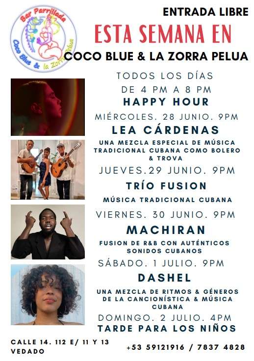 Coco Blue & La Zorra Pelua programación